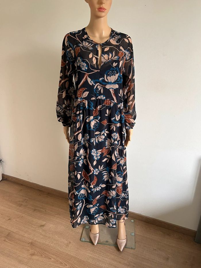 Robe longue imprimée fleurie neuve Etam taille 38 (valeur 70€) - photo numéro 3