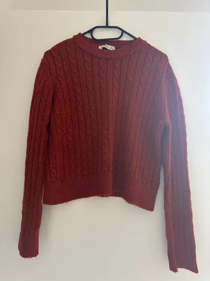 Pull orange citrouille assez épais Stradivarius