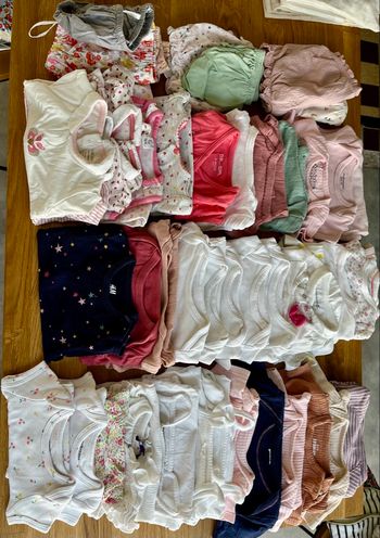 Lot bodies bébé fille 0-6 mois