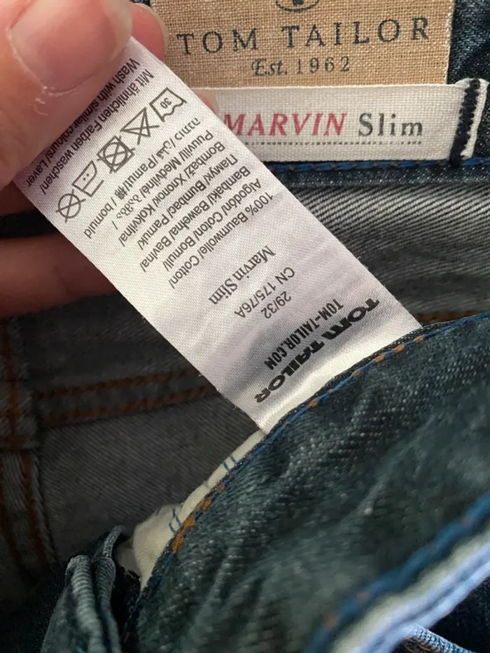 Pantalon jeans Tom Tailor Marvin Slim Taille 29/32 - photo numéro 4