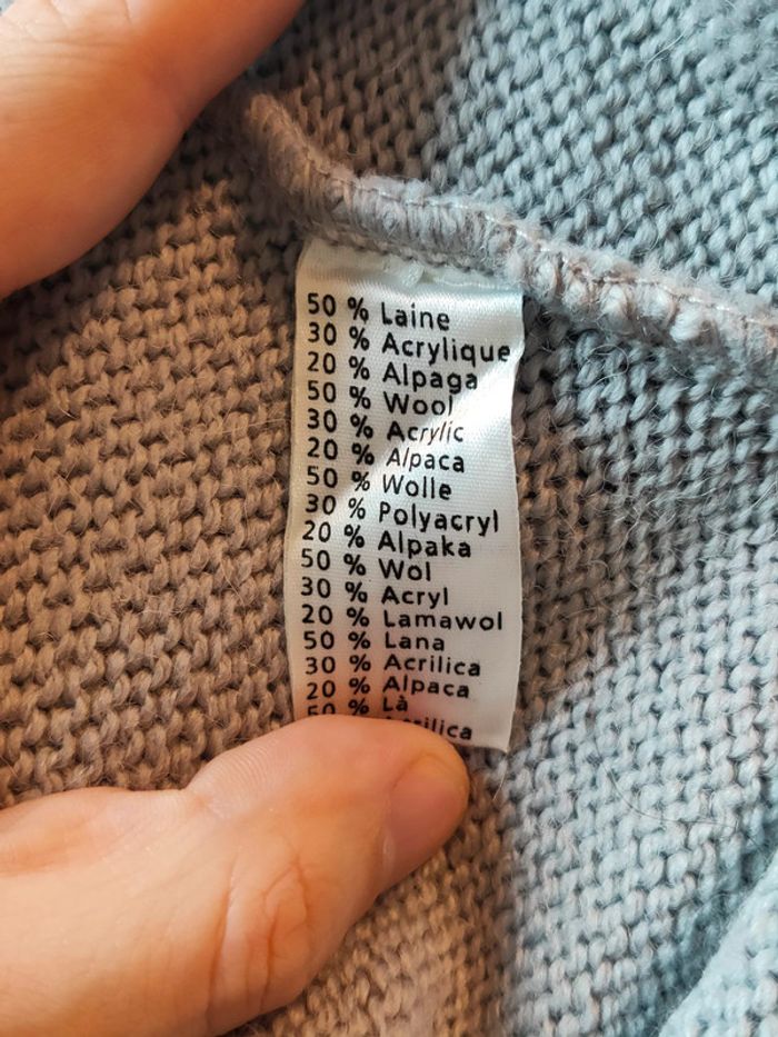 Pull sans manches Lacoste gris, col roulé, maille douce, taille 42, idéal pour la mi-saison - photo numéro 5