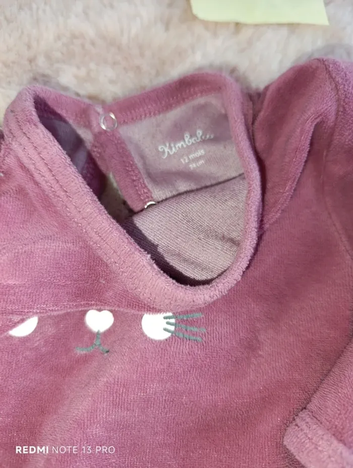 Pyjama petit chat kimbaloo 13m - photo numéro 3