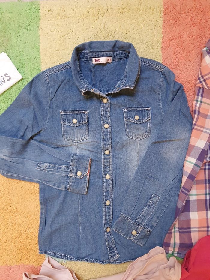Lot 4 chemisiers et tee-shirt col roule  - Multicolore - Automne/ Hiver - Fille - 10 ans - Neuf et TBE - photo numéro 2