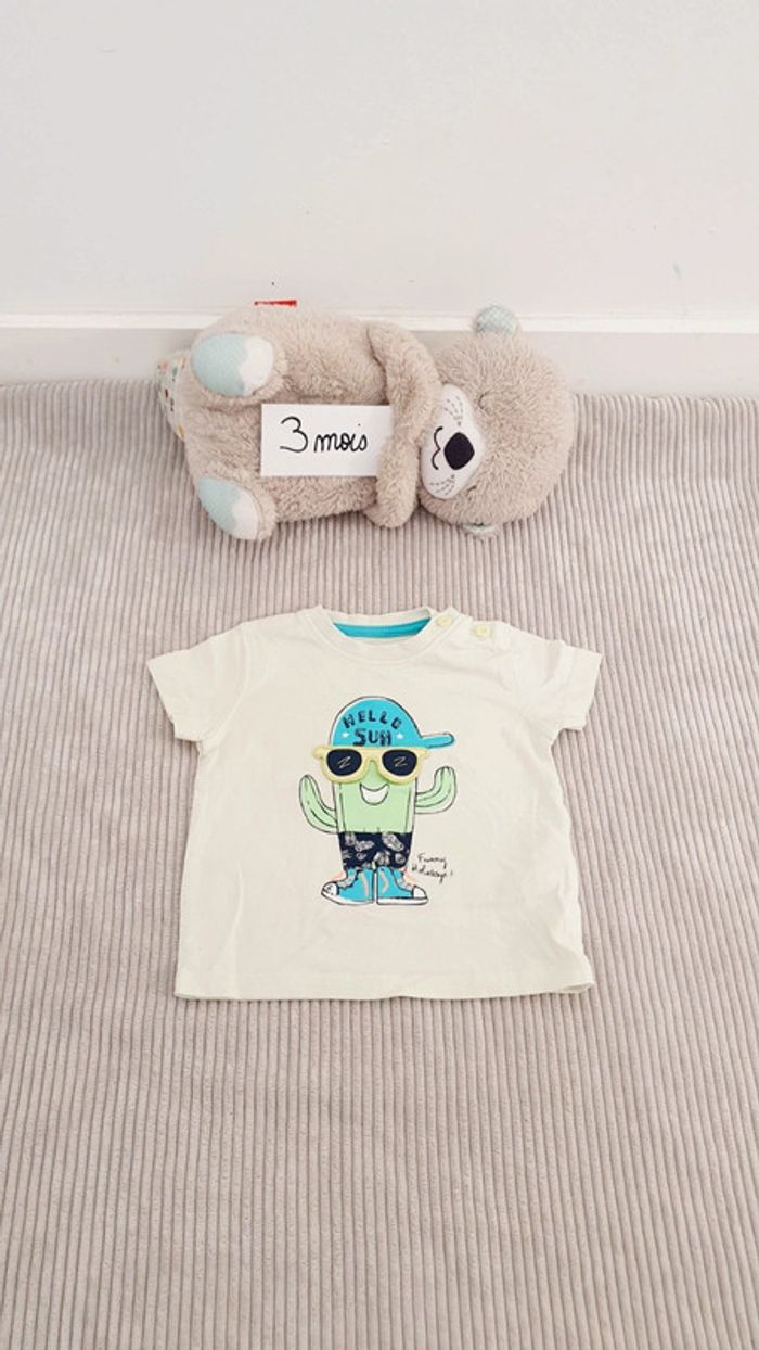 Tee shirt manches courtes cactus bébé garçon Taille 3 mois