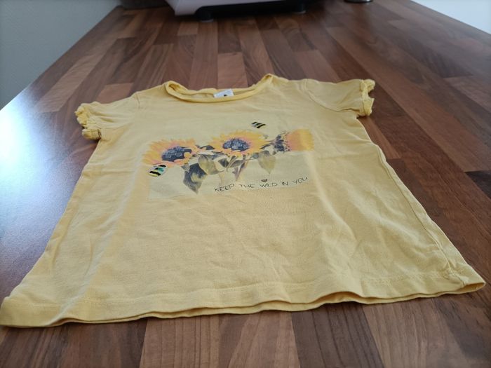 Tee-shirt jaune motif tournesols 5-6 ans🌻palomino - photo numéro 4