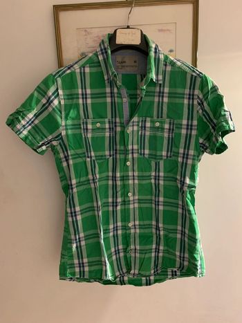 Chemise à carreaux Verte  manches courtes de » Jules «  taille M
