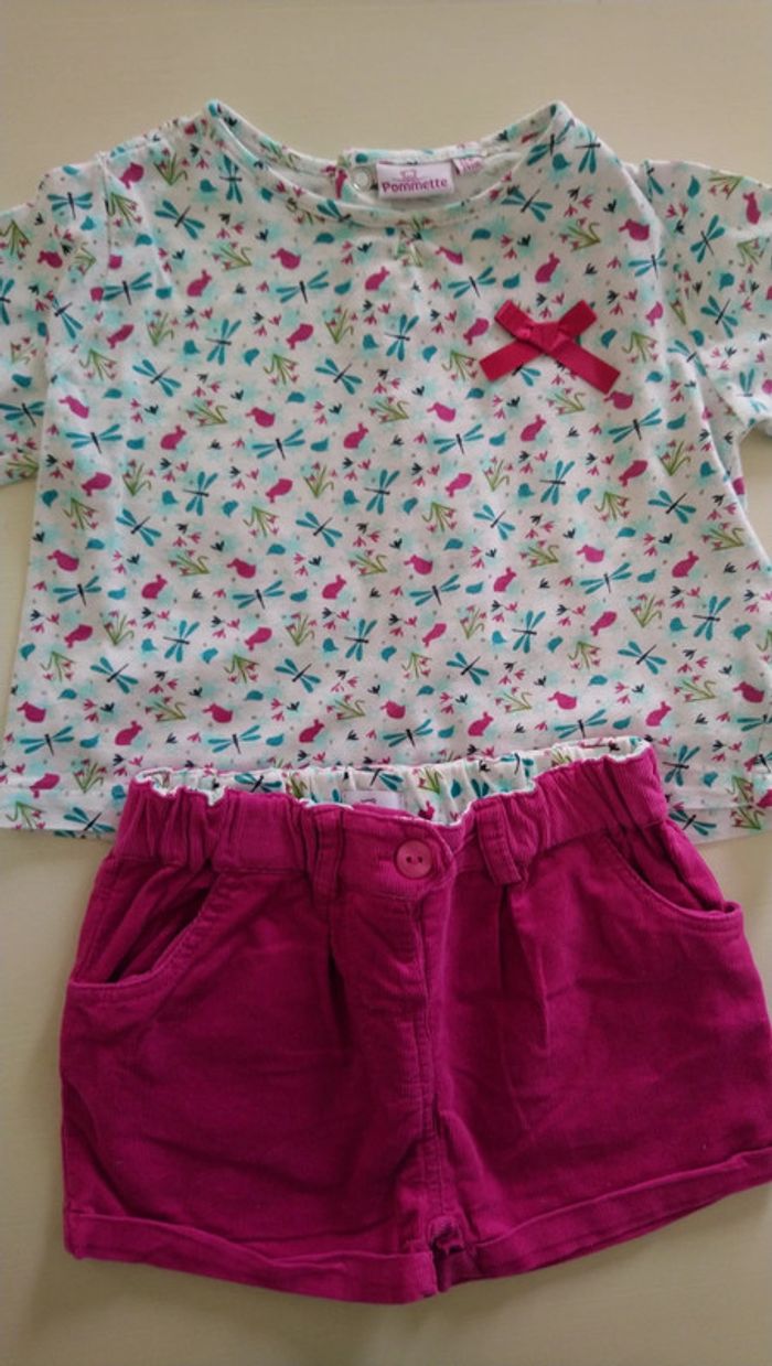 Ensemble: T-shirt, short et gilet - photo numéro 2