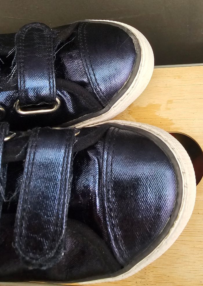 Basket style ballerine bleu reflet violet - photo numéro 8