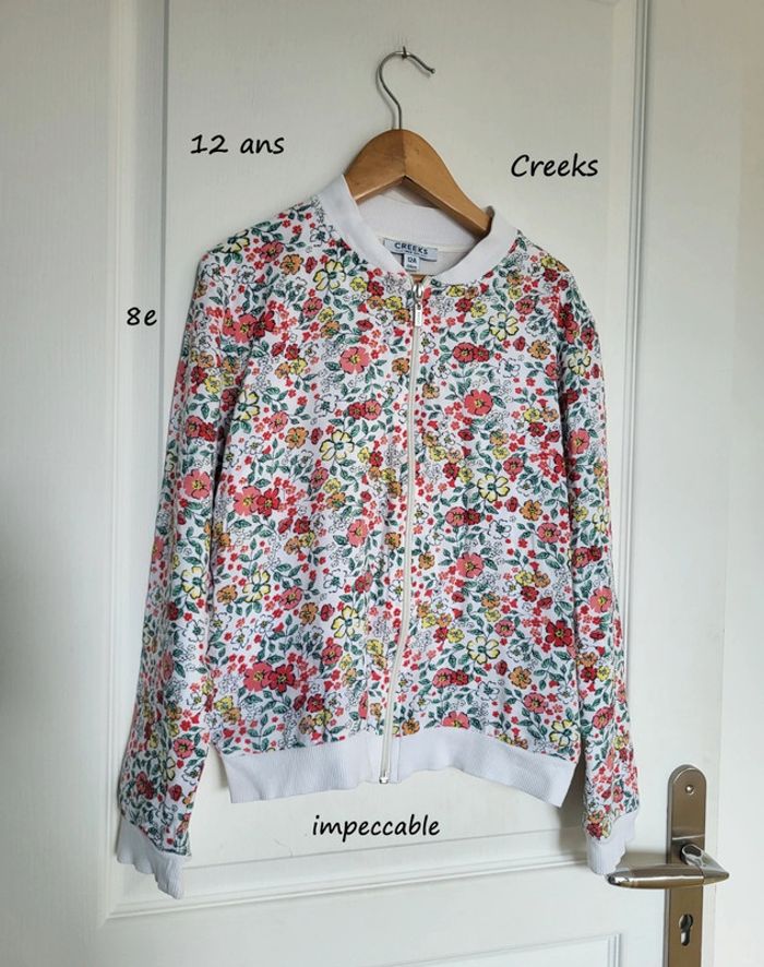 Veste gilet zippée Creels imprimé fleurs 🌸 12 ans