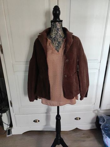 Veste velours et blouse
