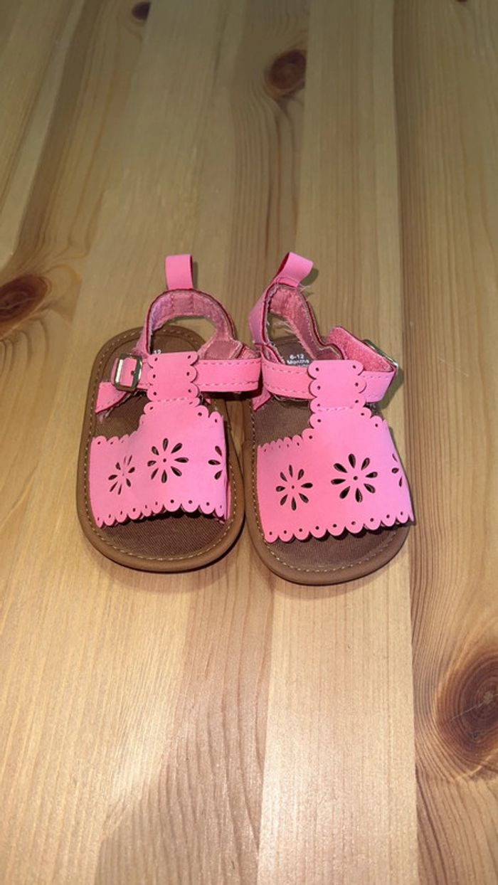 Sandales roses bébé fille 6/12 mois