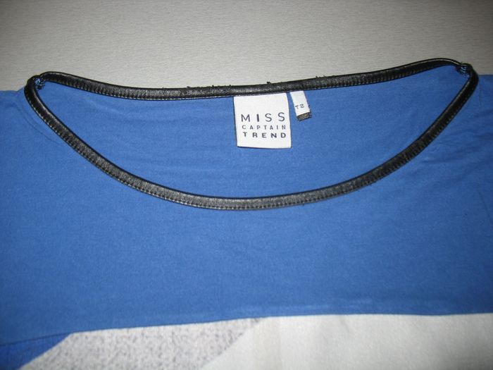 TEE SHIRT ML BLEU ET MOTIFS "TREND BY MISS CAPTAIN" - TAILLE 2 - n°03 - photo numéro 3