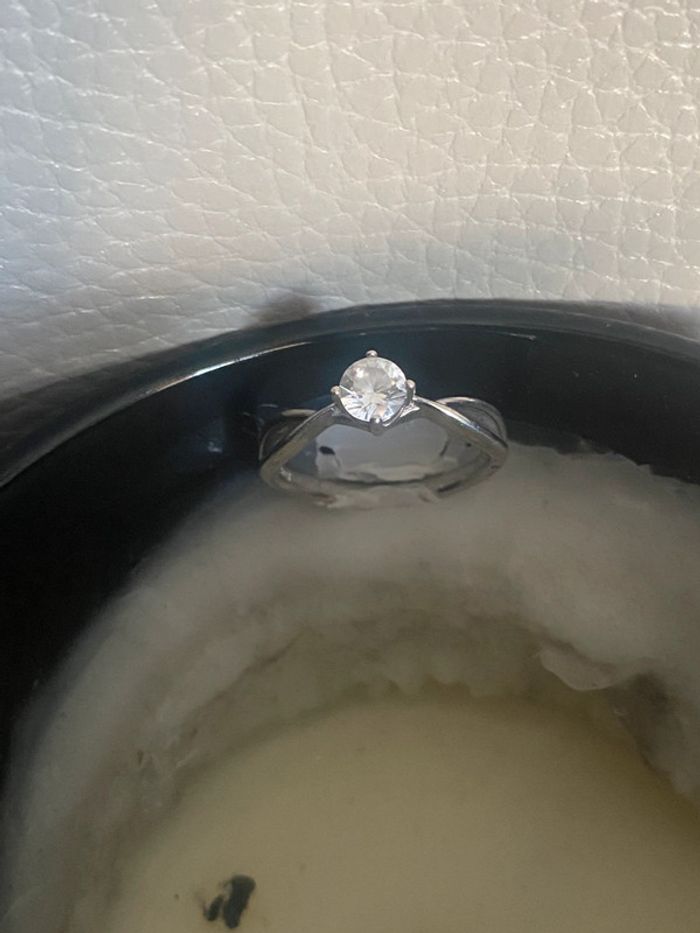 Bague en argent solitaire - photo numéro 2