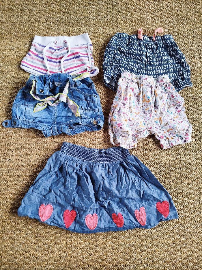 Shorts et jupe 2 ans