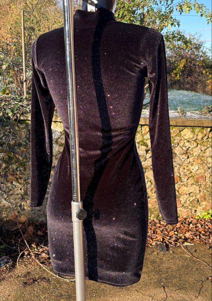 👗 Robe noire pailletée moulante manches longues T36 • Glamorous - photo numéro 4
