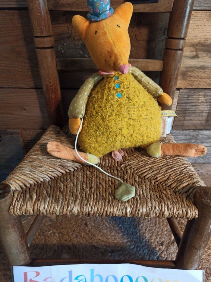 Peluche musical renard Dédé les tartempois moulin roty tbe - photo numéro 4