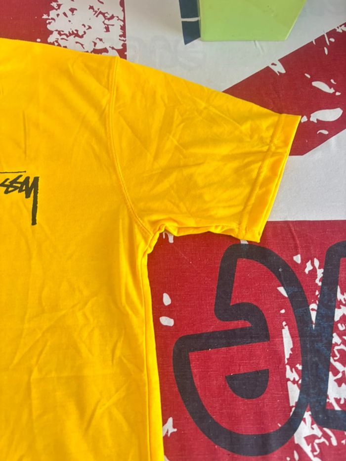 T-shirt Rework taille L jaune moutarde motif carte «as de pique» - photo numéro 5