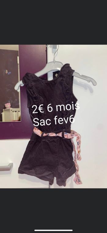 Combinaison short 6 mois