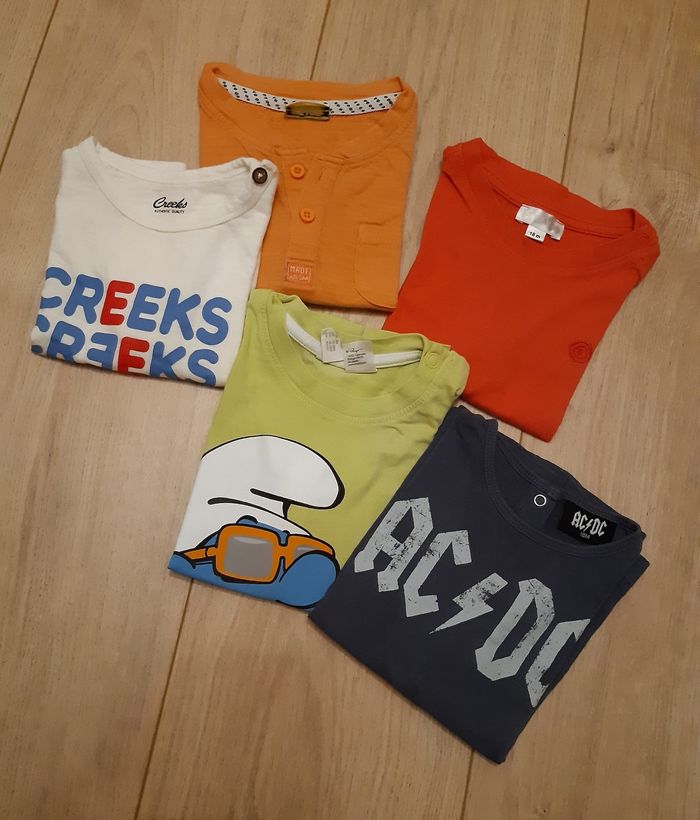 Lot 5 T-shirts 18 mois