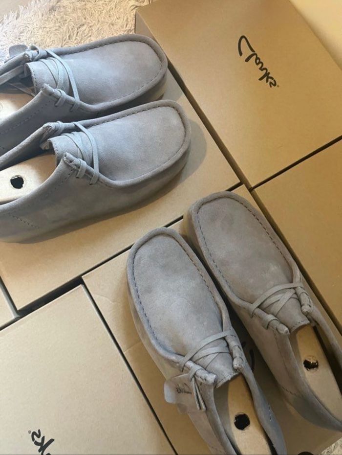 Clarks Derbys en nubuck Wallabee Evo - Gris clair - photo numéro 4