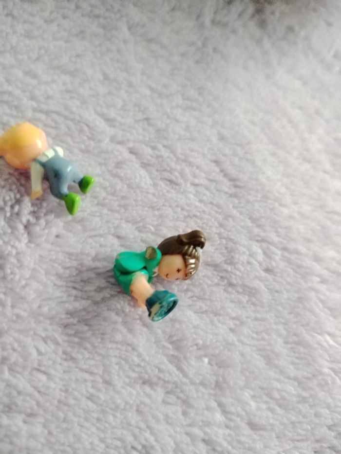 Polly Pocket vintage 1994 crèche boîte cœur jaune ruban rose - photo numéro 13