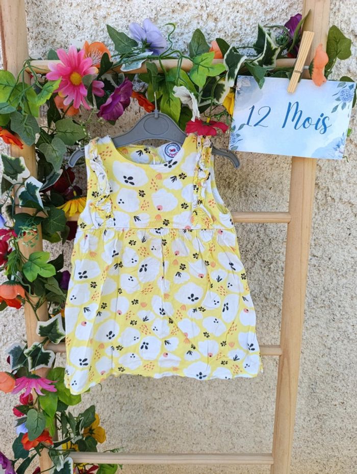 Robe blanche et jaune 12mois : La compagnie des petits - photo numéro 2