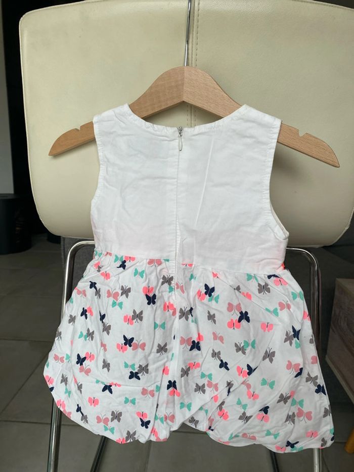 Robe sans manche papillons fluo 12 mois - photo numéro 4