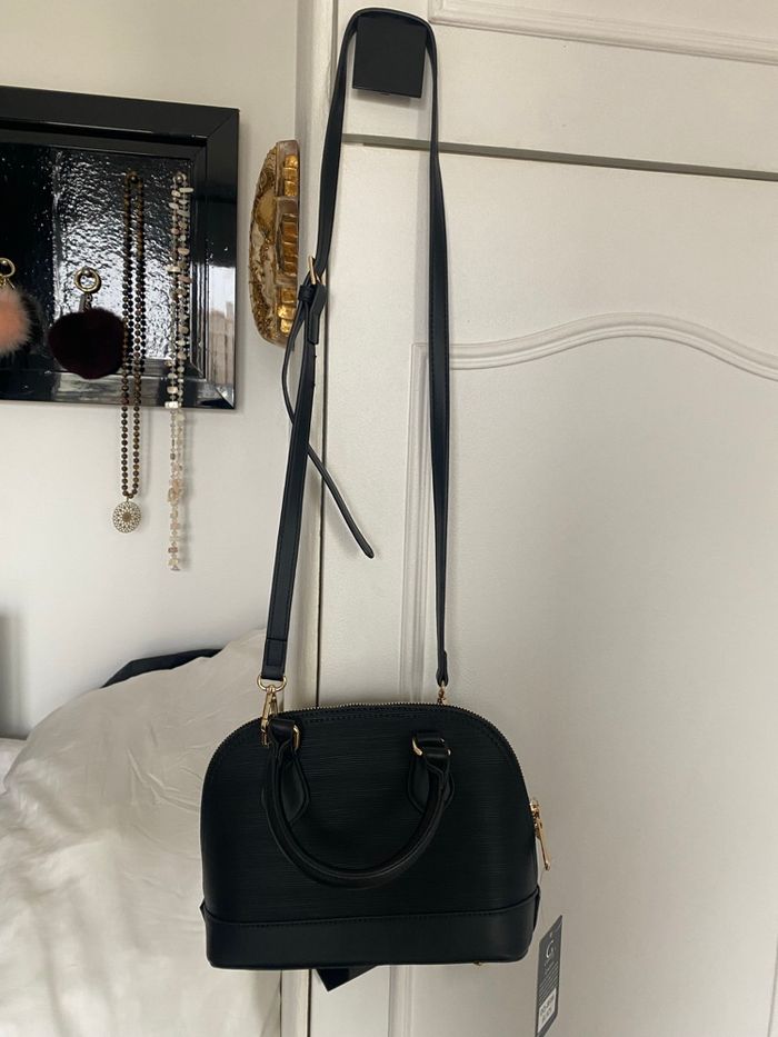 Sac bandoulière noir à foulard - photo numéro 3