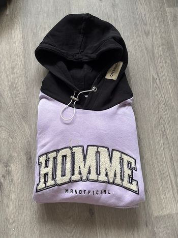 Hoodie BoohooMAN – Violet & noir