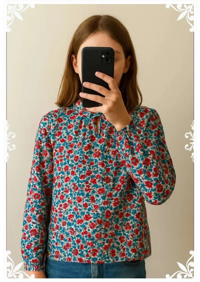 🌸 Chemisier fleuri liberty Pia Taille 8 ans 🌸 - photo numéro 2