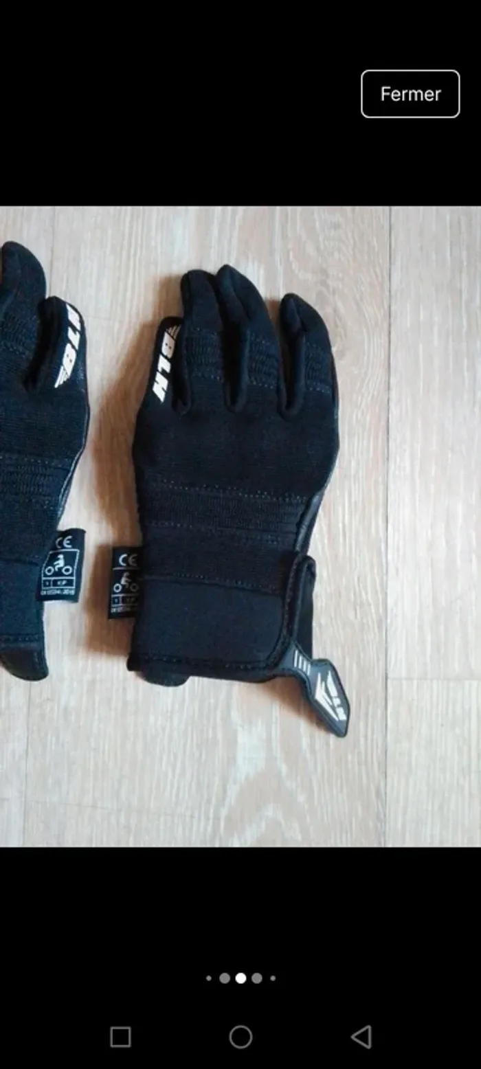 Gant de moto enfant mixte fille garçon noir 6 ans - photo numéro 4