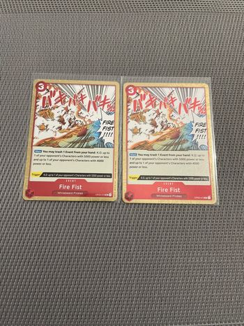 Lot Carte One Piece Fire Fist Pillars Of Strength Op03-018 R