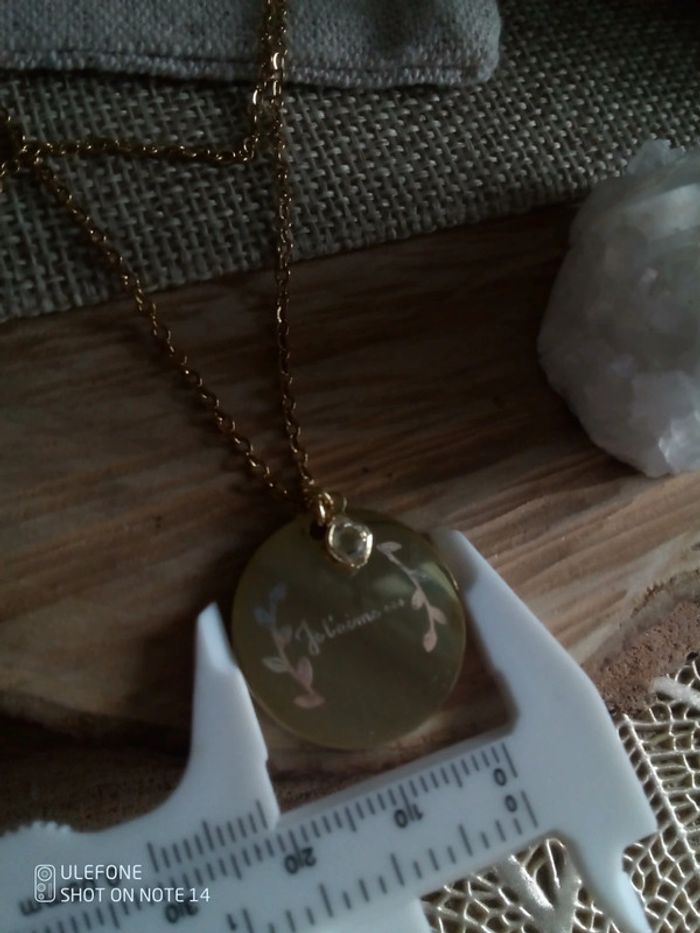 Collier je t'aime acier inoxydable - photo numéro 2