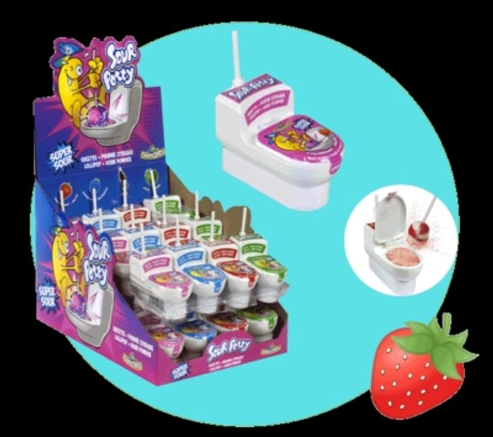 1 sucette toilette à la fraise 🍓