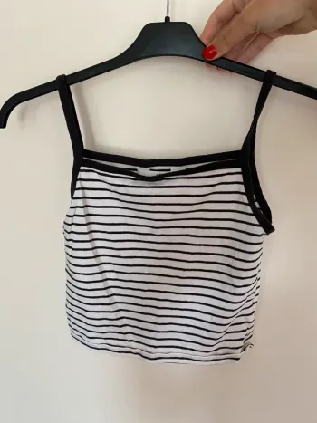 débardeur h&m à rayures neuf taille 14 ans +