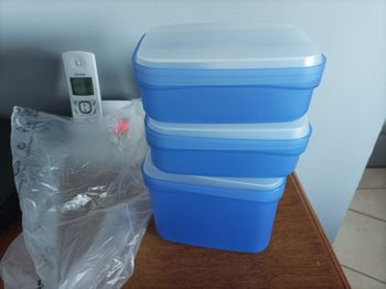 Lot 3 boîtes rectangulaires Tupperware