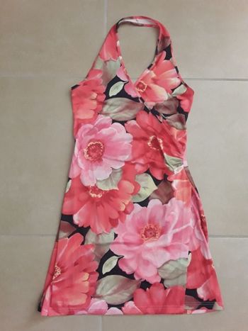 Robe tunique fleurie dos nu S ONYX