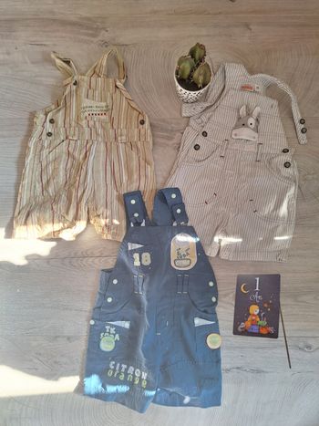 Lot salopettes été 12 mois garçon