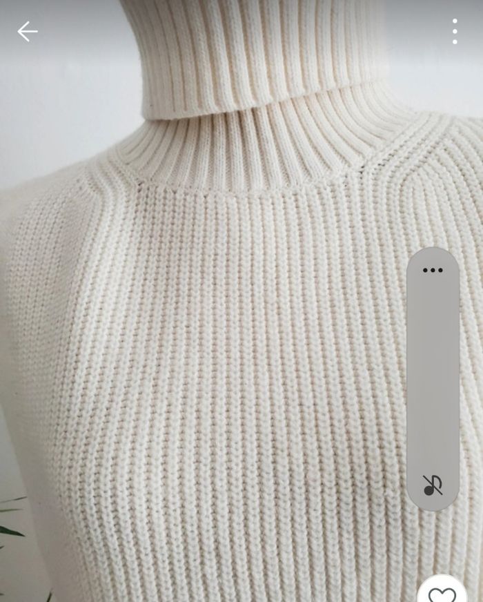 Pull col roulé sans manches en maille crème H&M Taille unique - photo numéro 2