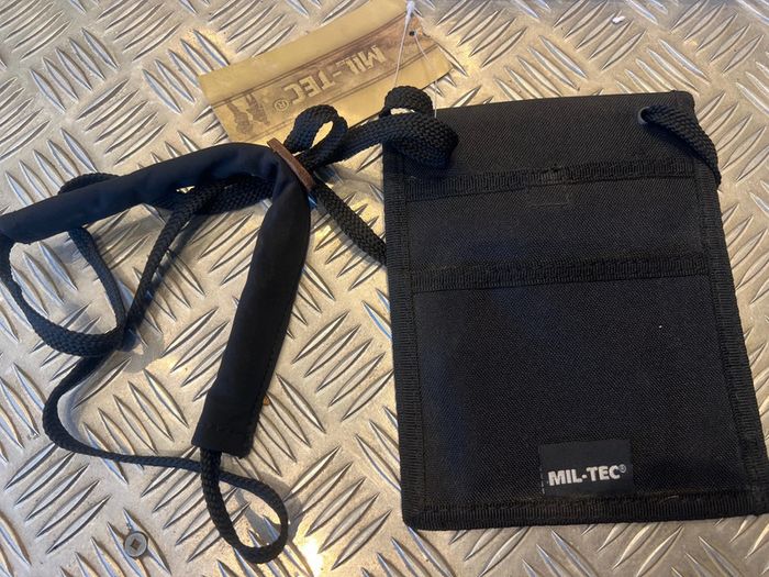 Pochette portefeuille papiers multi poches noir tour de cou mil-tec 15824102 neuf - photo numéro 3