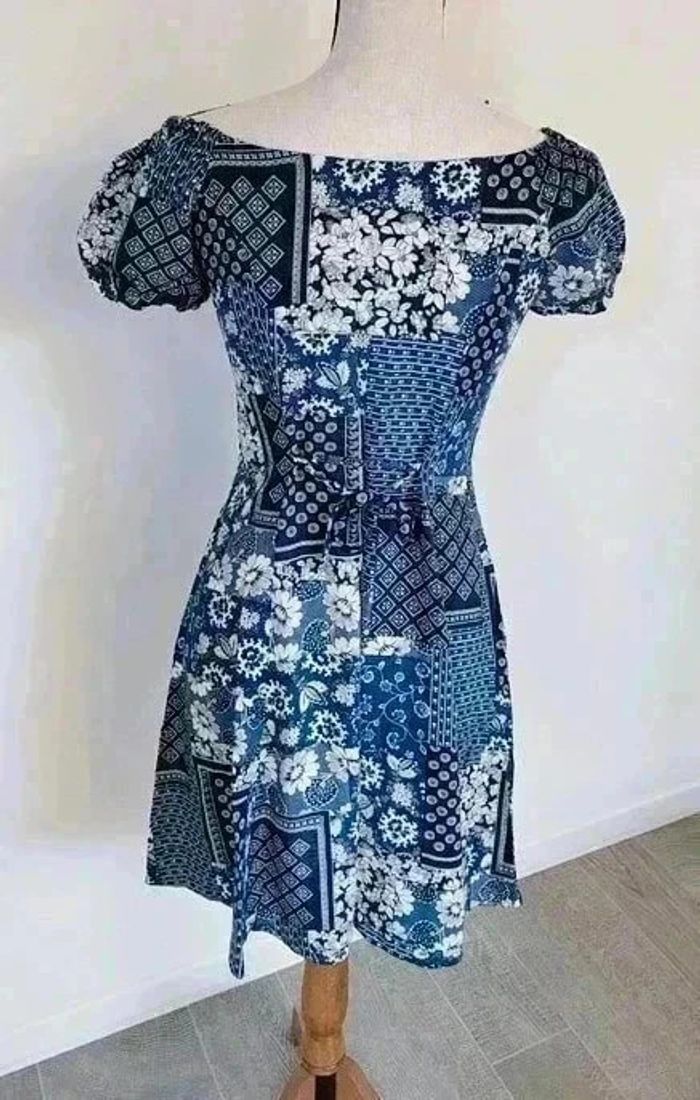 35 € Robe en patchwork y2k made in France Vintage taille 38 estival ibiza - photo numéro 4