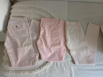 Lot de 3 pantalons roses taille 38