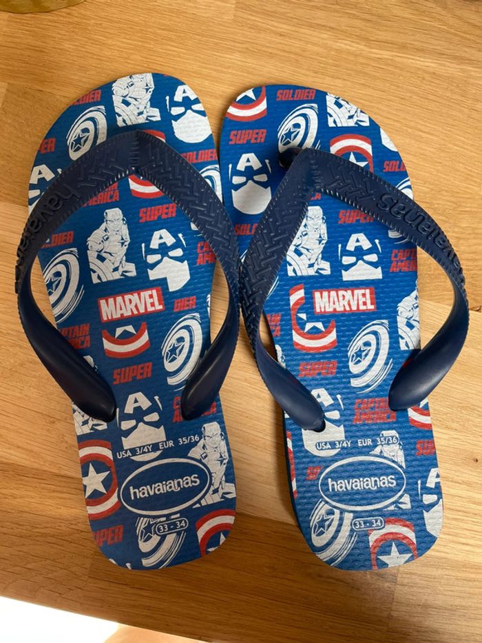Tongs havaianas enfant Marvel Captain America - photo numéro 4
