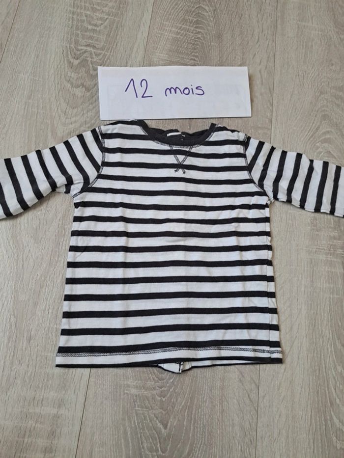 T-shirt manches longues 12 mois - photo numéro 2