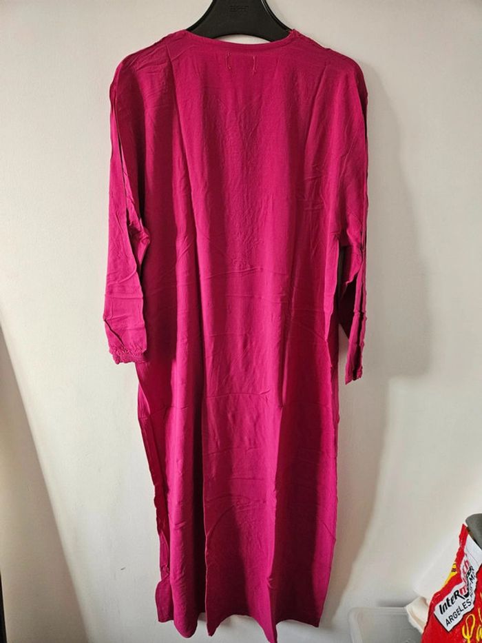 Djellaba femme rose et doré manche longue taille XXXL Neuf - photo numéro 3