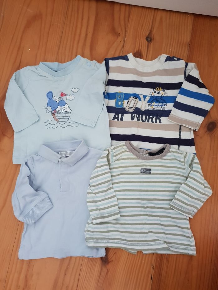 Lot de 4 tes shirt manches longues