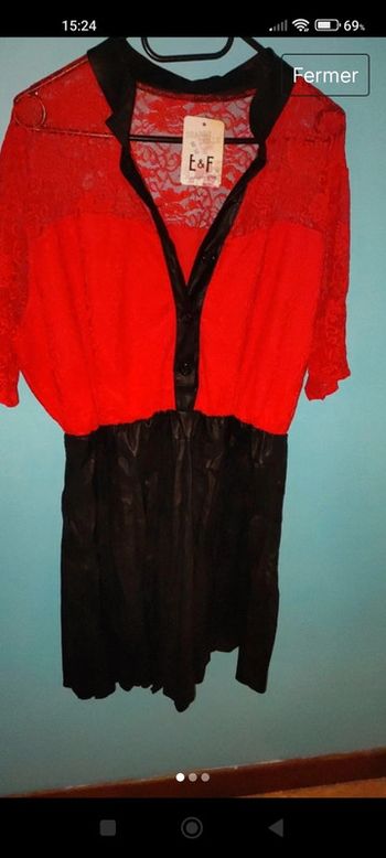 Très belle robe bi matière