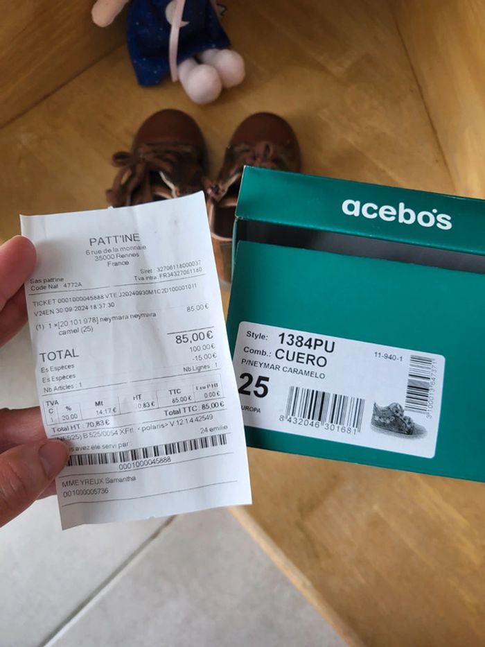 Jolie chaussures Acebo's automne hiver taille 25 fille - photo numéro 8