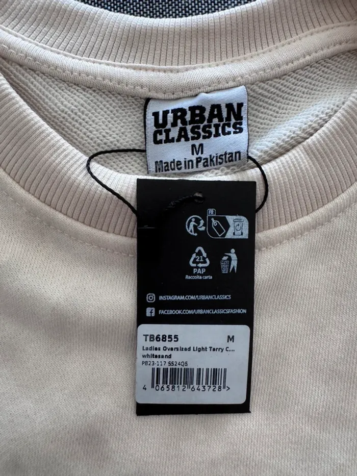 Urban Classics – Pull oversize beige – Taille M femme - Neuf - photo numéro 4