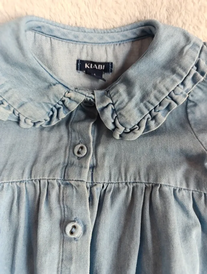 Robe chemise imitation jean , Kiabi 6 mois - photo numéro 5